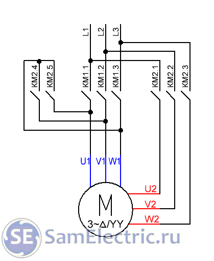 Схема подключения двухскоростного двигателя Даландера – СамЭлектрик.ру