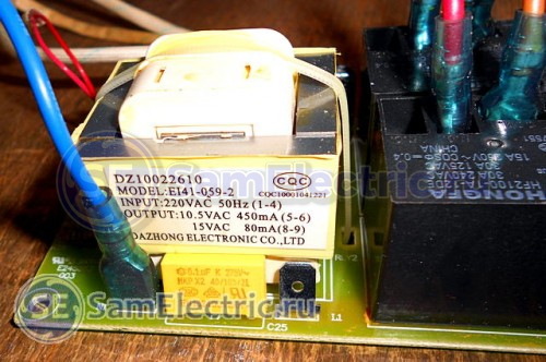 Силовая электронная плата настенного водонагревателя Thermex ID 80 H. Параметры платы.
