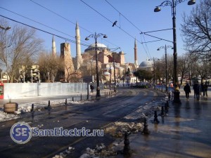 Вот так нас встретил Стамбул в день прилета.