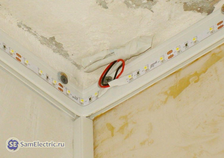 Подсветка натяжного потолка светодиодной лентой изнутри – СамЭлектрик.ру
