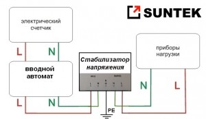 Схема подключения стабилизатора