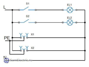 схема электропроводки